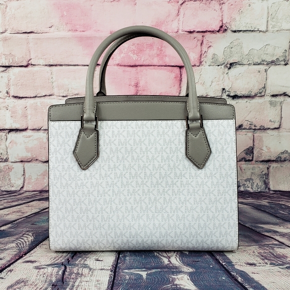 ⚠️SALE⚠️ Michael Kors Mott LG Satchel White - Picture 3 of 7